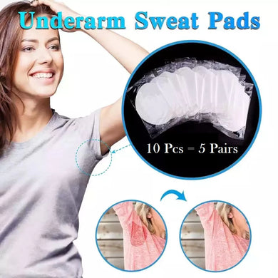 Anti-Allergic 10 Pcs Disposable Sweat Absorbent Underarm Pads For Men & Women