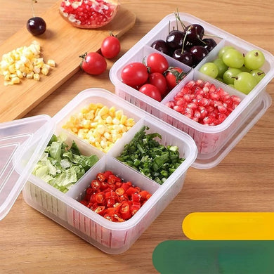 Refrigerator Onion Ginger Garlic Food Storage Plastic Transparent Drain Food Sealed Box