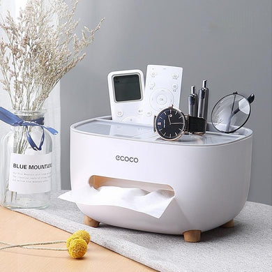 Creative Tissue Box & Remote Organizer